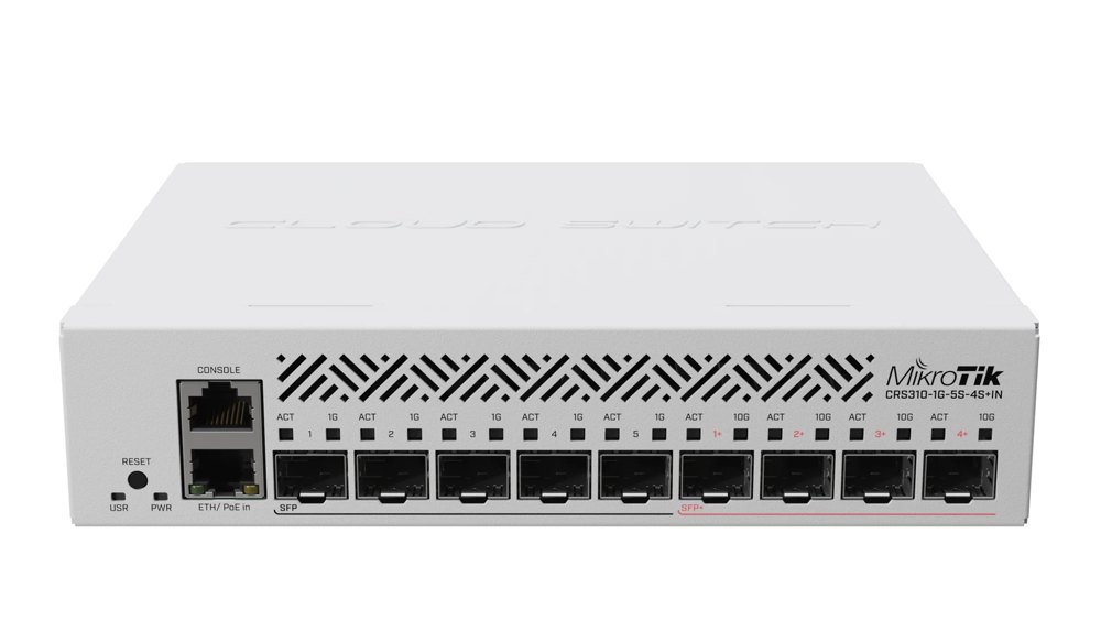 MikroTik CRS310-1G-5S-4S+IN Compact Cloud Router Switch